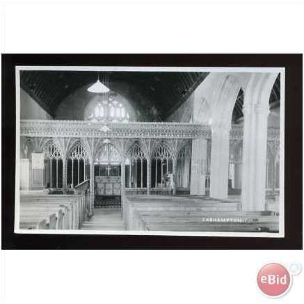 Somerset CARHAMPTON Church Interior Postcard by H.H. Hole