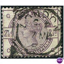 1883 SG190 2 1/2d Lilac Fine Used Check Letters "CG"