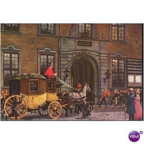 Germany Postcard - Stage Coach From Hamburg....