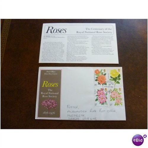1976 GB Roses PO First Day Cover Leeds date stamp