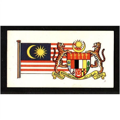 1967 Brooke Bond Tea Card, Flags and Emblems, no.9 Malaysia