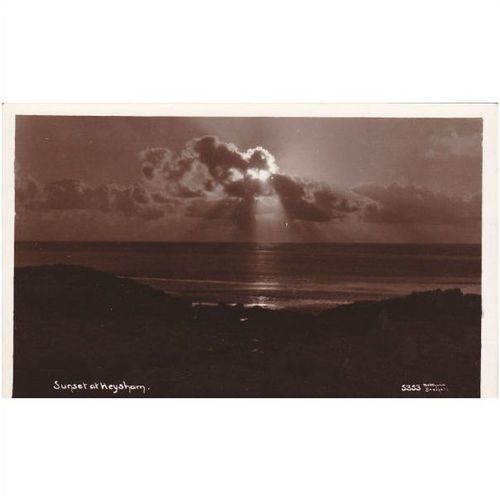 Sunset at Heysham Lancashire Postcard (Lan5517)