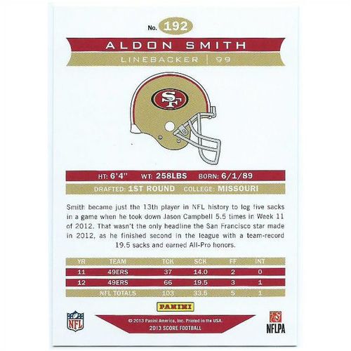2013 Score - #192 - Aldon Smith