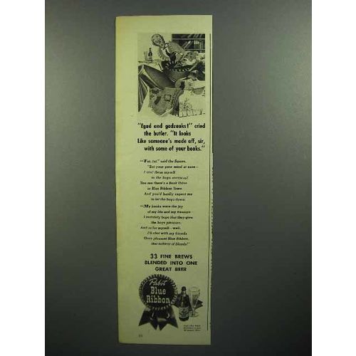 1944 Pabst Blue Ribbon Beer Ad - Egad and Gadzooks!