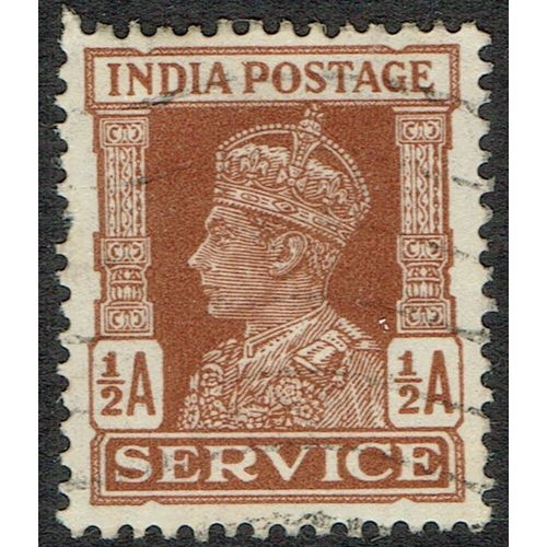 India 1939 Service Issue ½a Red Brown SGO144 GU