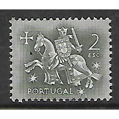 PORTUGAL 1953 2E DARK GREY MEDIEVAL KNIGHT SG 1087 M MINT #