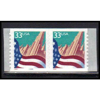 3281 33c U.S. Flag Over City Fine MNH CNP Left 2222A PA2097