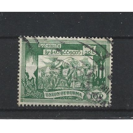 Burma.SG141 10p Transplanting Rice (Green).Fine Used.Jul25e