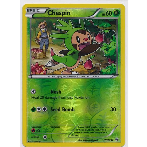 Pokemon XY BREAKThrough #007/162 Chespin Rev Holo