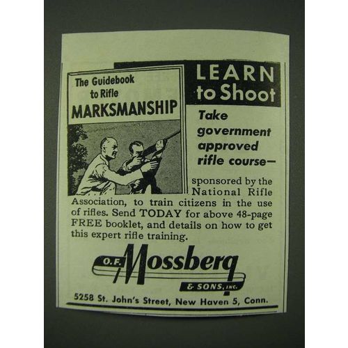 1945 O.F. Mossberg & Sons Ad - Take Government Approved Rifle Course
