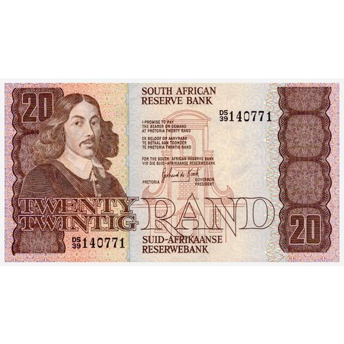 1985 South Africa 20 Rand Banknote UNC