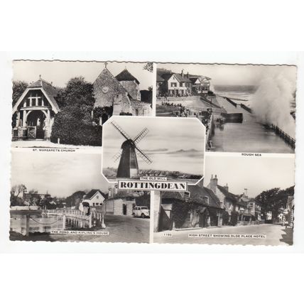 Rottingdean East Sussex RP Multiview Postcard 1195