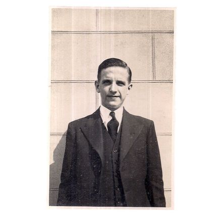 RON THYERS, Shipwright apprentice, ALBION DOCKYARD, BRISTOL 1934 photo postcard