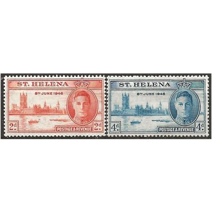 St Helena 1946 Victory Set SG141-142 Mounted Mint . .. .