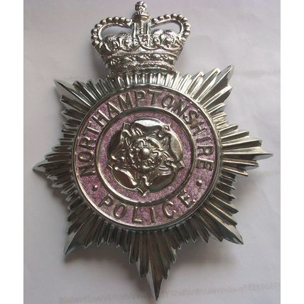 Northamptonshire Police Helmet Plate QE11 Crown