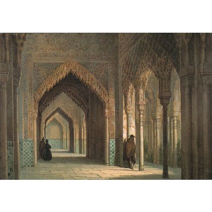 Isadore Taylor Alhambra Sala del Tribunal Postcard 1991 used VGC