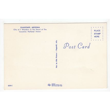 Gas Petrol Station Road Service Flagstaff Arizona Postcard