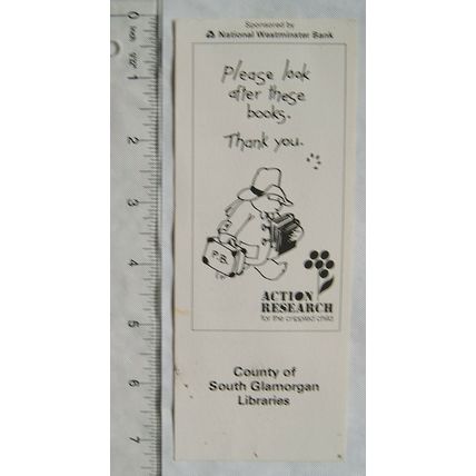 1983 bookmark - Paddington's Action Club, County of South Glamorgan Libraries