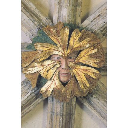 The Green Man Norwich Cathedral Carving Postcard