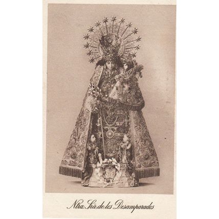 Our Lady Of Desamparados Statue Atlar Costa Rica Antique Religious Card