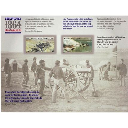 The Civil War: 1864 Sheet 12 Current Rate Stamps Scott 4910-11