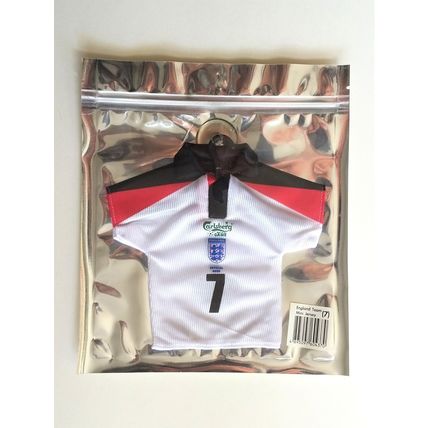 Carlsberg England National Team 2002 Home Retro Mini Jersey #7 - New Unused
