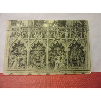 AMIENS CATHEDRAL, FRANCE used antique postcard, 1905 postmark =