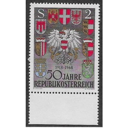 AUT 1968 U/M 2S '50TH ANN OF AUSTRIA ' (EBID 66-086)