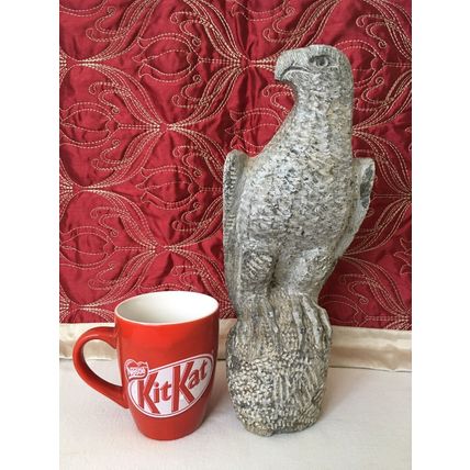 Aftican Art Shona Hand Carved Stone Eagle 4.5 kg Over 12” Inches Collectable