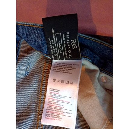 Men's Pride & Soul Blue Denim Jeans Size Waist 42" Inside Leg 31".