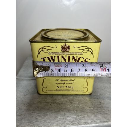 Twinings of London Earl Grey EMPTY Vintage 1990 Collectible Tin Container