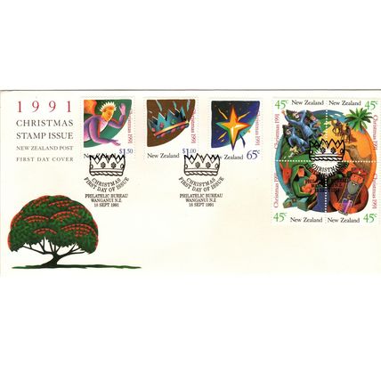 New Zealand 1991 Christmas, First Day cover