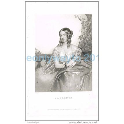 FLORENCE, LADIES NATIONAL MAGAZINE, BOOK ILLUSTRATION, c1850