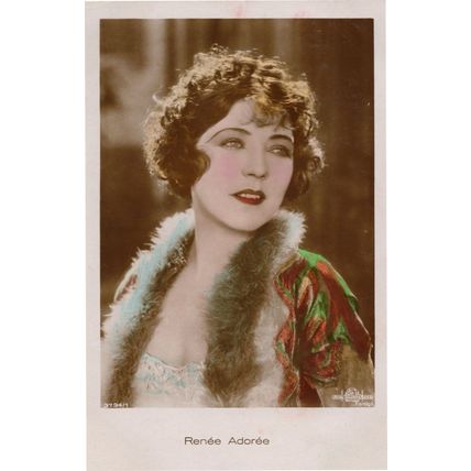 Renee Adoree Film Actress Hand Coloured Tinted Real Photo Postcard