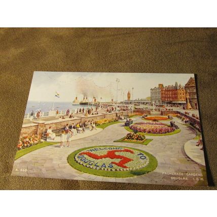 1950s Postcard - Douglas promenade gardens, Isle of Man - Artist / A460