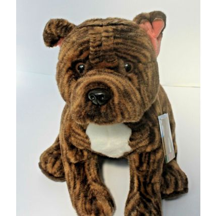 Brindle Staffordshire Bull Terrier 12" Hand Made Toy Staffie Amstaffm Plush Dog