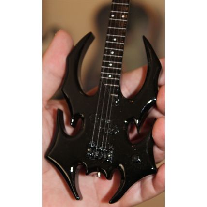 THE MISFITS Devastato Graphite Black 1:4 Scale Replica Bass Guitar ~New~
