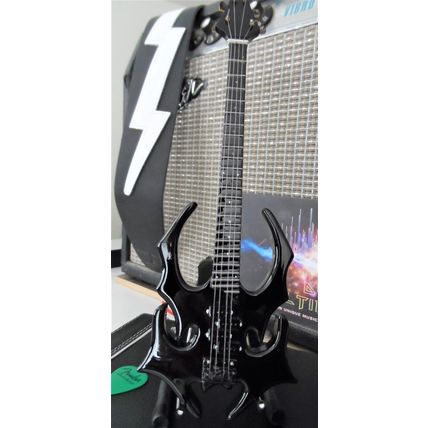 THE MISFITS Devastato Graphite Black 1:4 Scale Replica Bass Guitar ~New~