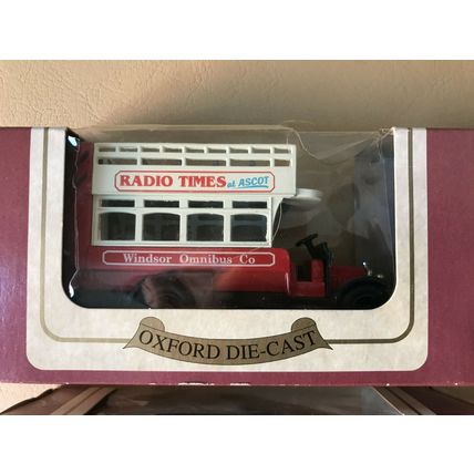 Ltd Ed 3 Oxford Diecast Radio Times Vans & Bus, 2 certificates Boxed