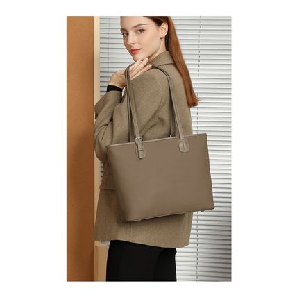 Genuine Leather Women Shoulder Bag Grey