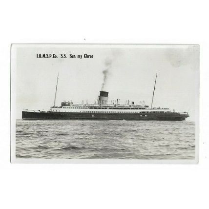 I.O.M.S.P.Co SS Ben-My-Chree, RP Postcard.