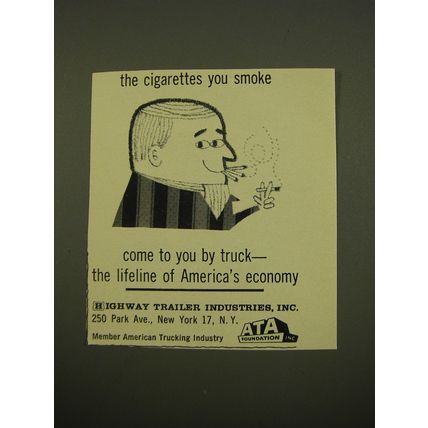 1961 Highway Trailer Industries, Inc. Ad - The cigarettes you smoke come to you