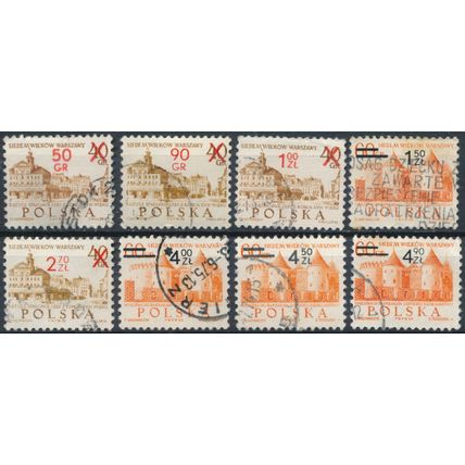 700ᵗʰ Anniv of Warsaw surch - Poland 1972 - FH - MiNr 2195/200 & 2209/10 (B)