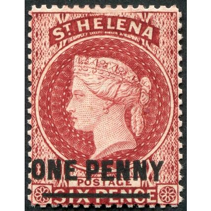 St Helena 1887 1d red SG37 unused