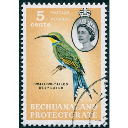 Bechuanaland 1961 5c Swallow-tailed Bee-eater SG172 used