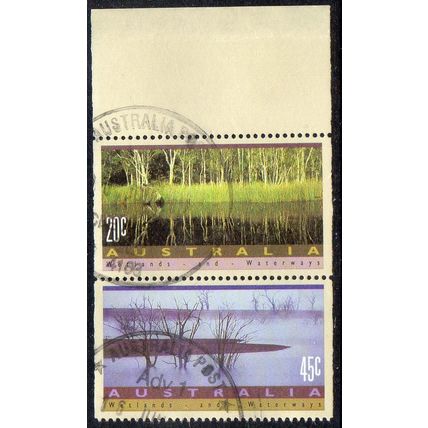 Australia 1992 Wetlands & Waterways - 20c / 45c Booklet Pair Used P.14.5