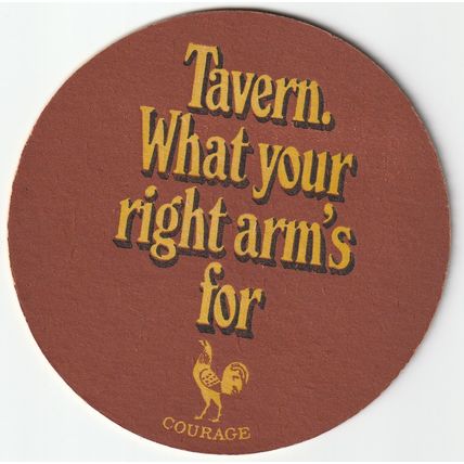 BEER MAT - COURAGE BREWERY - TAVERN - (Cat No 001) - (1972)