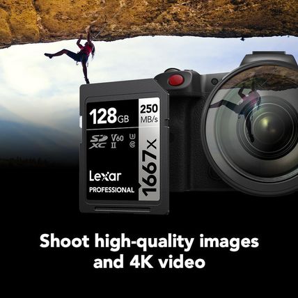 Lexar 128GB (2-Pack) Professional 1667X SD Card, UHS-II, C10, U3, V60, Full HD,