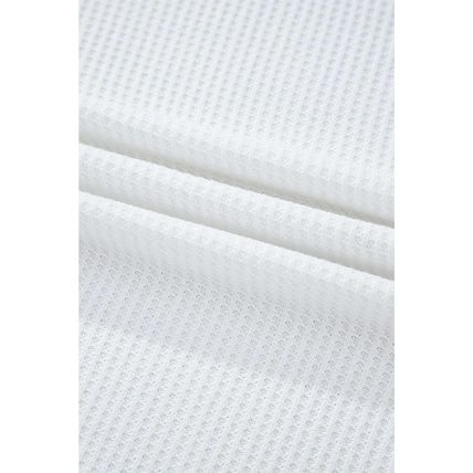 White Striped Patchwork Exposed Seam Waffle Knit Top