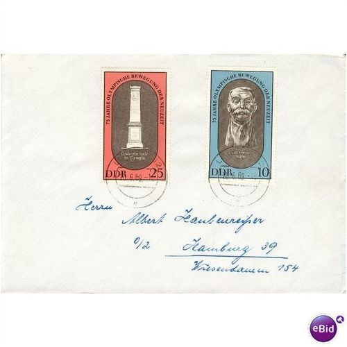 DDR Cover 1969 - SG E1210-E1211 - Revival Of The Olympic Games 75th Ann